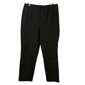 J.Jill Ponte‎ Slim Leg Pants Gray Pull On Elastic Waist Med Career Basic Office